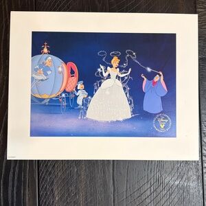 Disney Store Exclusive Commemorative Lithograph Disney 1995 Cinderella Godmother